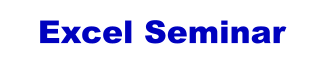 Excel Seminar